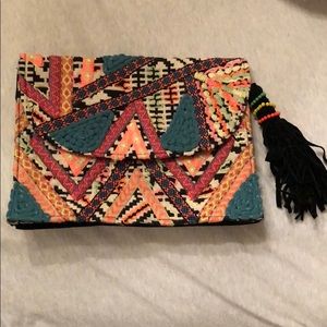 Boho Envelope Clutch With Tassel